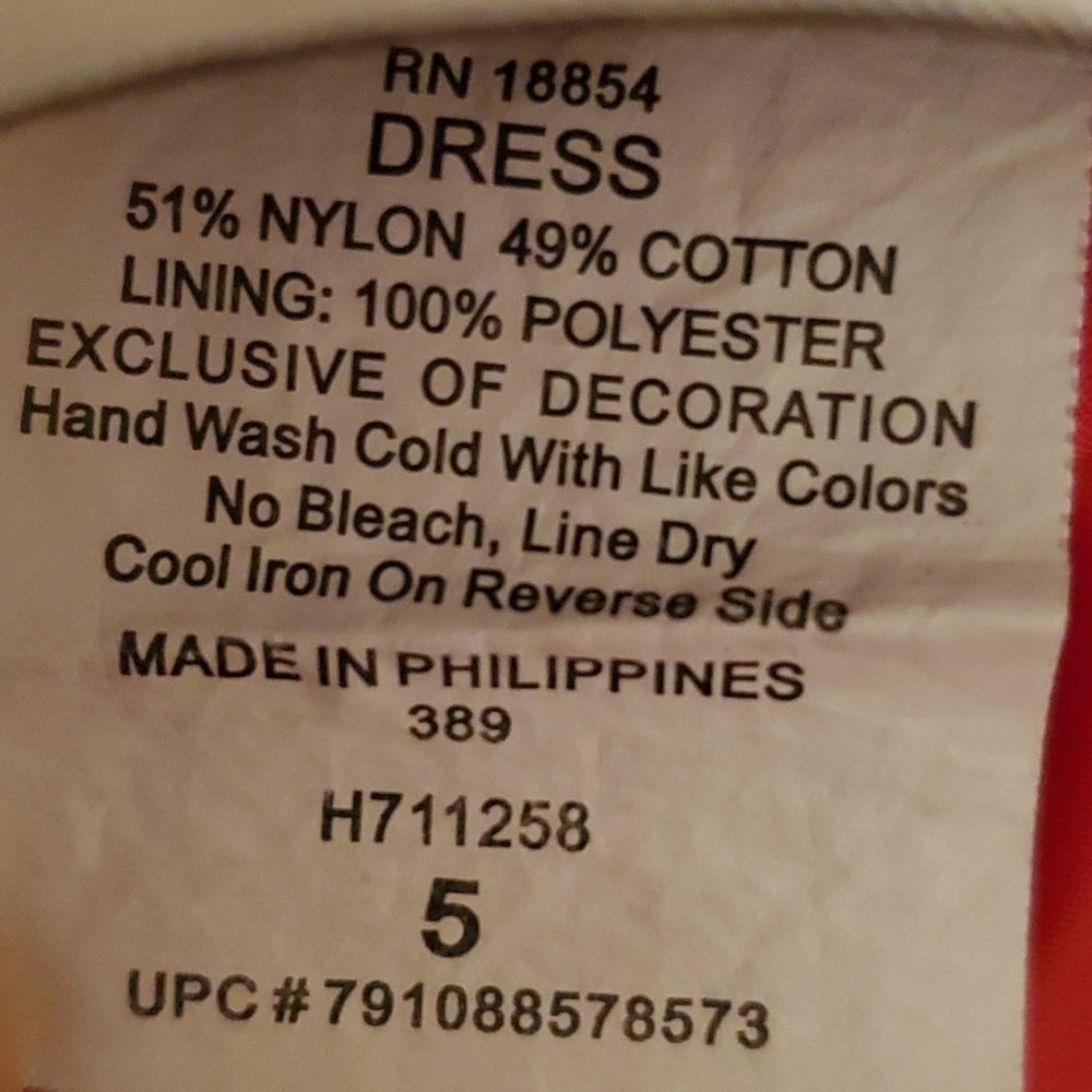 Rare Editions Lace Red Dress Size 5T - Picture 10 of 10